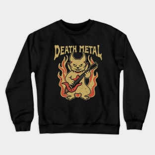 Death Metal Satanic Baphomet Cat Crewneck Sweatshirt